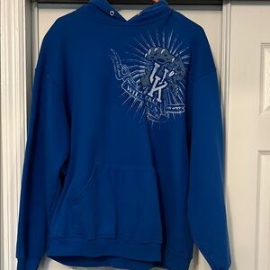 Vibrant Royal Blue Graphic Sweatshirt Hoodie